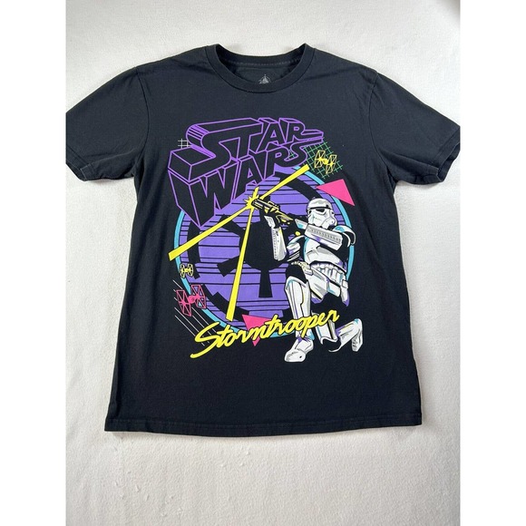 Disney Other - Disney Store Star Wars Stormtrooper Neon Graphics Black t-shirt Mens Medium
